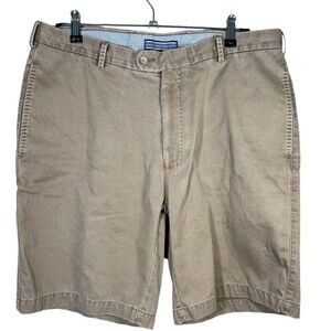 PETER MILLAR Winston Washed Twill Pima Cotton‎ Golf Chino Shorts Mens 35 Tan